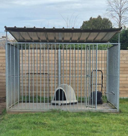 Hondenkennel 3x3 met bodemplaat en dak, Dieren en Toebehoren, Hondenhokken, Zo goed als nieuw, Hondenkennel, 100 cm of meer, 110 cm of meer