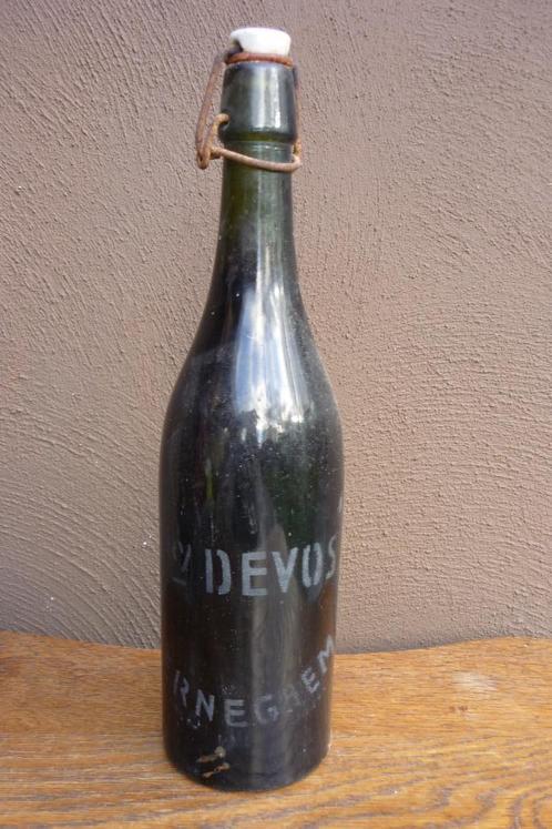 Oude vintage bierfles Brouwerij Devos Eernegem, Verzamelen, Biermerken, Nieuw, Flesje(s), Overige merken, Ophalen of Verzenden