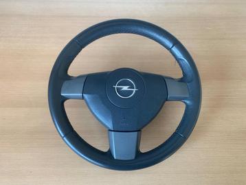 Leren stuurwiel opel astra H 2004- 2009 type zonder knopjes  beschikbaar voor biedingen