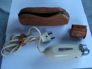 rasoir électrique Richard avec 2 trousses cuir, vintage, Collections, Enlèvement ou Envoi, Comme neuf