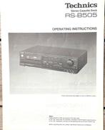 Technics RS-B505 cassette deck MANUAL, Ophalen of Verzenden