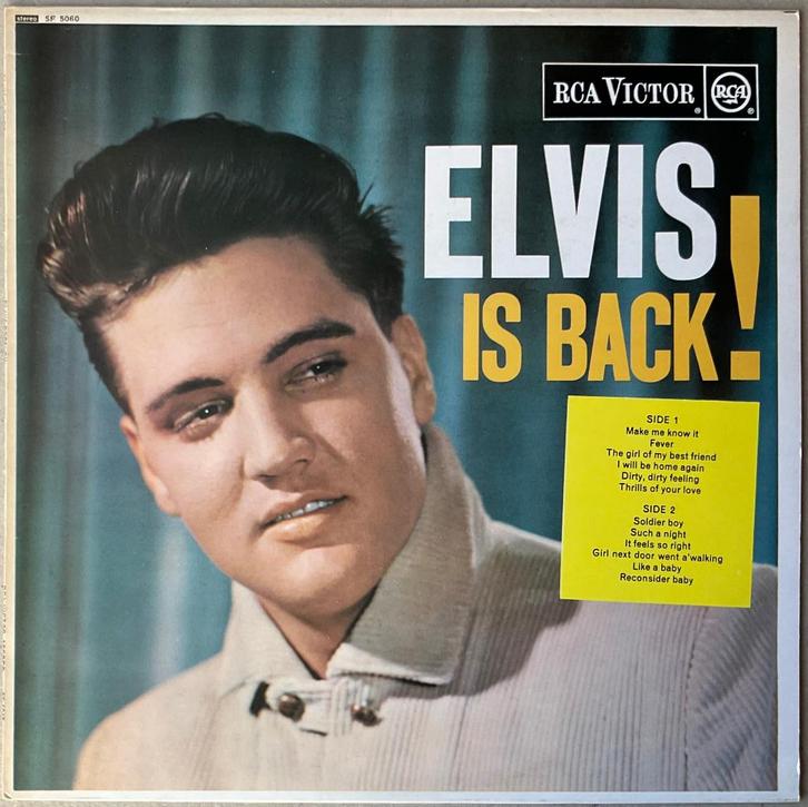 Elvis Presley. Vinyle « Elvis Is Back » Royaume-Uni 1971, CD & DVD, Vinyles | Rock, Comme neuf, Pop rock, 12 pouces, Envoi