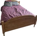 EIKEN BED 1M40, Ophalen, Gebruikt, Tweepersoons, 140 cm