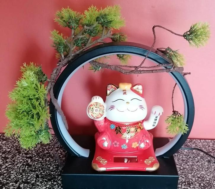 Wuivende Boeddha met sfeerverlichting, Huis en Inrichting, Woonaccessoires | Wanddecoraties, Nieuw, Ophalen of Verzenden