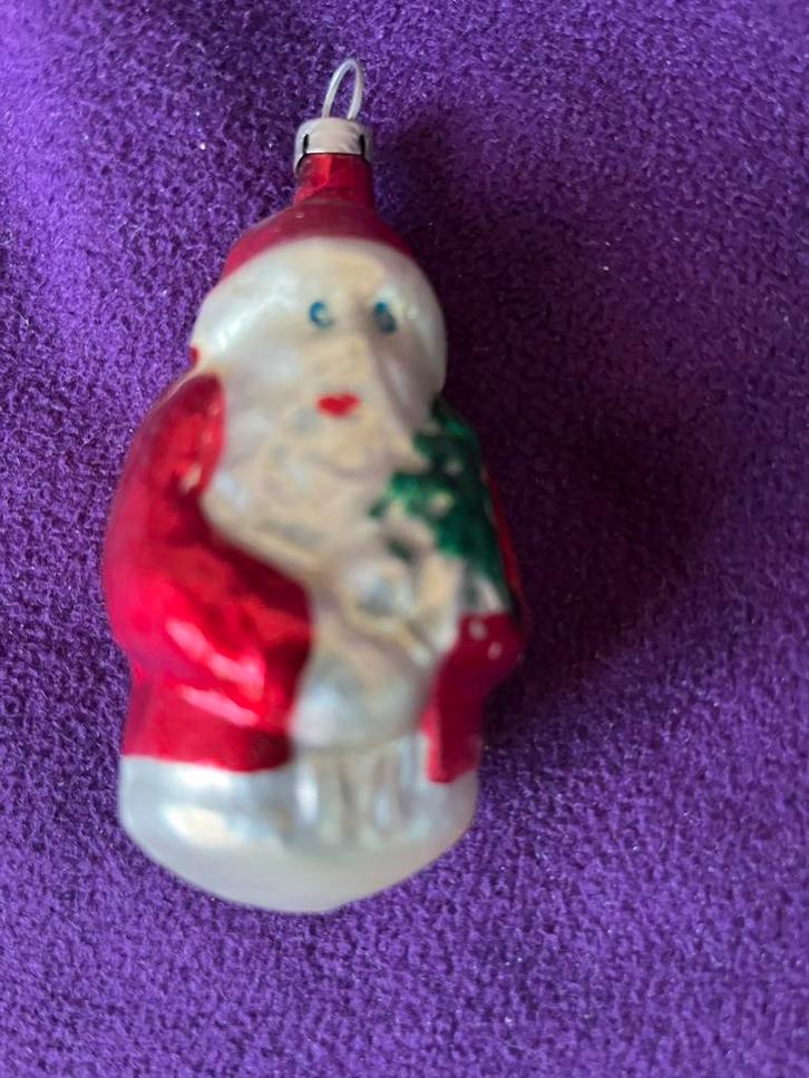 Zeer oude kerstbal - rode kerstman, Diversen, Kerst, Zo goed als nieuw, Verzenden