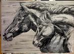 Peindre des chevaux - Mk Art, Antiquités & Art, Enlèvement ou Envoi