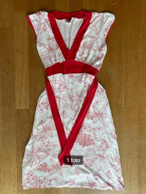 supermooi zomers kleed jurk maat 38, Kleding | Dames, Jurken, Zo goed als nieuw, Maat 38/40 (M), Rood, Onder de knie, Ophalen of Verzenden