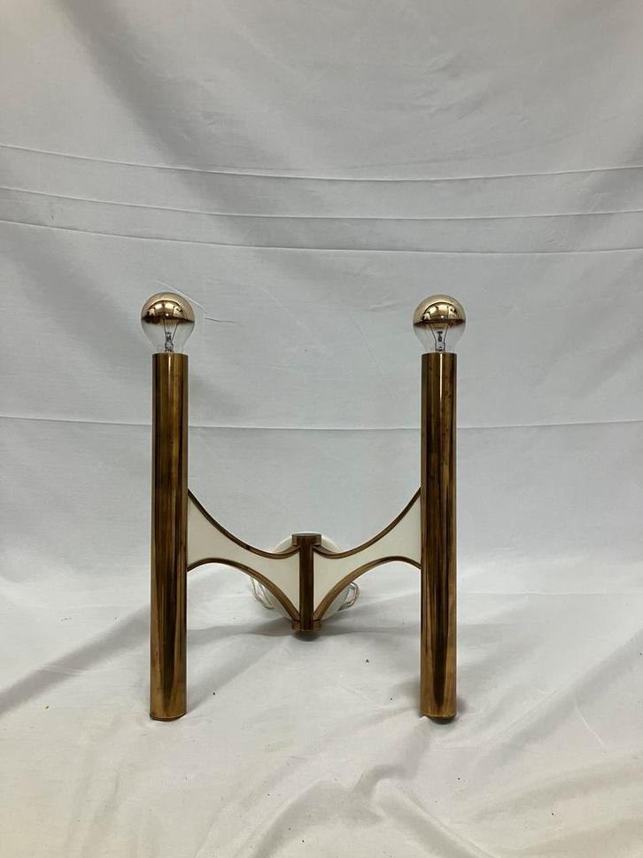 Vintage wandlamp Gaetano Sciolari voor Sciolari Roma 1960, Huis en Inrichting, Lampen | Wandlampen, Gebruikt, Metaal, Ophalen of Verzenden