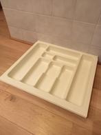 2 crèmekleurige plastic bestekhouders, Ophalen, Gebruikt