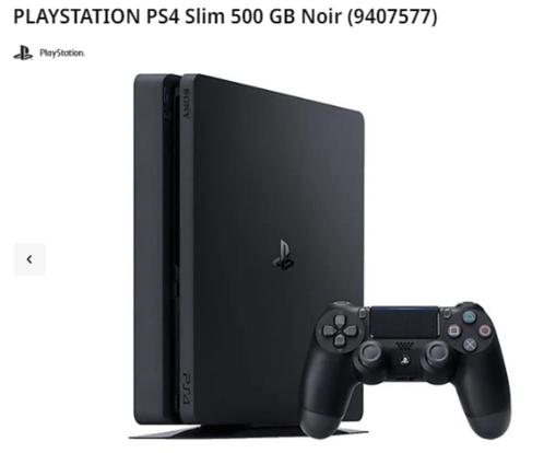 Console PS4 Slim 500GB, Consoles de jeu & Jeux vidéo, Consoles de jeu | Sony PlayStation 4, Ne fonctionne pas, Slim, 500 GB, Sans contrôleur