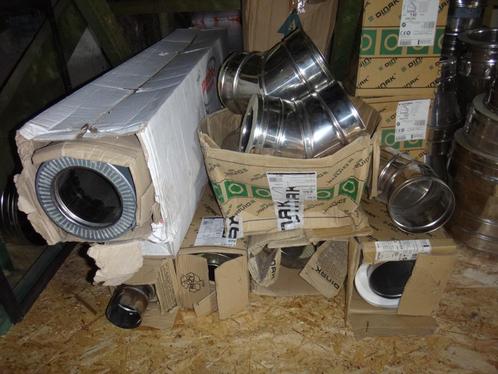 Roestvrijstalen omhulsel met ellebogen en flits, Doe-het-zelf en Bouw, Ventilatie en Afzuiging, Nieuw, Ophalen