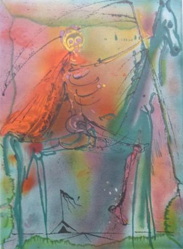 SALVADOR DALI / CHEVAUX DE DALI / KLEURLITHO / 56x36cm 1983 beschikbaar voor biedingen