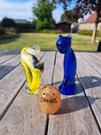 3 katten van glas - Murano stijl - Pilgrim - cat - glass, Ophalen of Verzenden
