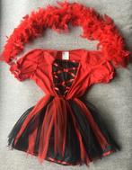 Carnaval: jurkje maat 110-116 + boa, Enlèvement ou Envoi, Comme neuf, 110 à 116, Fille