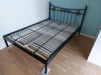Zeer mooi smeedijzeren bed (140), Huis en Inrichting, Ophalen, Zwart, Fer forgé, Tweepersoons