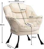 Chaise relax | chaise de salon | chaise de lecture | Nouveau, Neuf, Holly home, Tissus, -