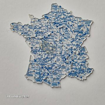 Carte de France transparente vintage        