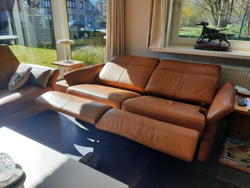 Mooie lederen salon, Huis en Inrichting, Zetels | Complete zithoeken, Zo goed als nieuw, Leer, Ophalen