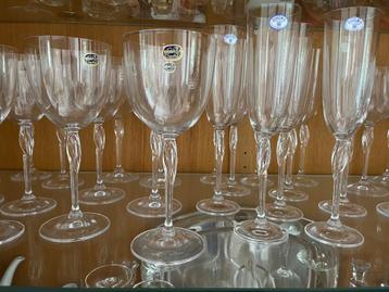 Service de verres soufflés en cristal Bohemia Fleur beschikbaar voor biedingen