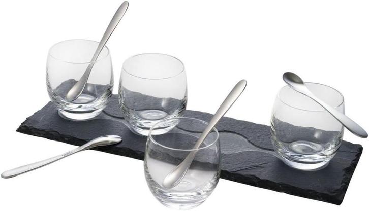 Set van 4 glazen + RONDO leisteen van Guy Degrenne, Huis en Inrichting, Keuken | Servies, Nieuw, Glas of Glazen, Glas, Verzenden