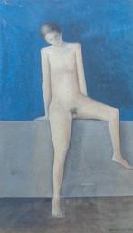 PAUWELS / NAAKTE JONGEMAN / ORIGINEEL / 41x28cm / KADER SIG, Enlèvement ou Envoi