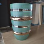 Mooie groen-gouden vaas, art deco stijl., Huis en Inrichting, Woonaccessoires | Vazen, Ophalen of Verzenden, Groen