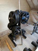 Rack Technogym avec 310 kg et bare olympique., Sports & Fitness, Équipement de fitness, Enlèvement, Utilisé