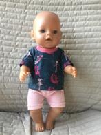 95. Babyborn: Nieuwe T-shirt met roos broekje, Ophalen of Verzenden, Nieuw, Babypop