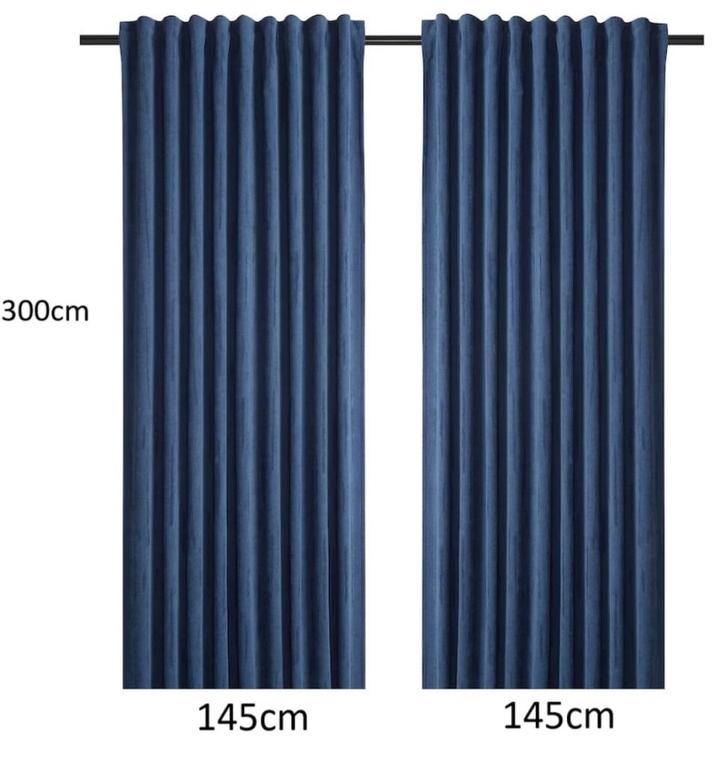 Rideaux assombrissants (Ikea LAGEROLVON), Huis en Inrichting, Stoffering | Gordijnen en Lamellen, Nieuw, Blauw, Ophalen of Verzenden