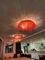 Grote plafondlamp rood (set van 3), Huis en Inrichting, Design, Zo goed als nieuw, Ophalen, Glas