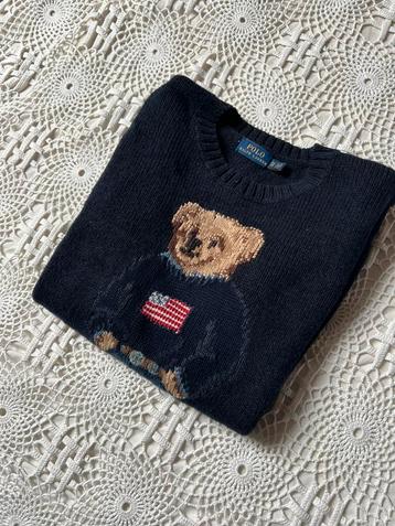 Ralph Lauren gebreide trui Beer knit - navy - XS/S beschikbaar voor biedingen