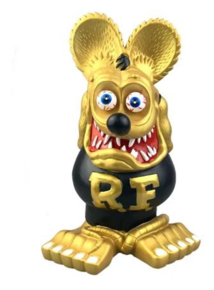 Rat Fink gold beeld verzamel decoratie mancave beelden, Verzamelen, Beelden en Beeldjes, Gebruikt, Overige typen, Ophalen of Verzenden