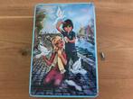Retro vintage blik blikken doos meisje jongen  + sleuteltje, Verzamelen, Ophalen of Verzenden