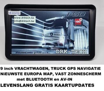 9' XXL Camper, Truck GPS Europa Map.Levenslang Gratis Update