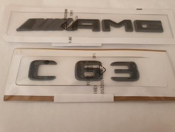 Mercedes koffer logo's in het blinkend zwart  C63 AMG beschikbaar voor biedingen