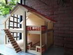 poppenhuis met bewonertjes, Kinderen en Baby's, Ophalen, Zo goed als nieuw, Poppenhuis
