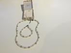 Parel Halsketting en armband, Ophalen, Zo goed als nieuw, Wit, Overige materialen
