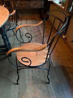 6 armchairs stoelen voor eetkamer of tuinkamer., Ophalen, Zo goed als nieuw, Hout