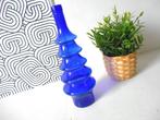 Trendy design vaas in kobaltblauw glas, Antiek en Kunst, Ophalen of Verzenden