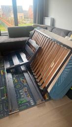 Eenpersoonsbed - houten kader met lattenbodem + matras, Huis en Inrichting, Ophalen, Eenpersoons, 210 cm, Zo goed als nieuw