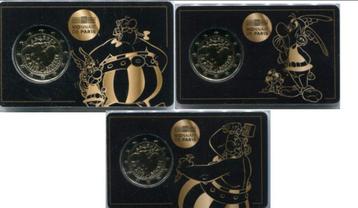3 x coincard 2 euro Asterix Obelix Idefix Frankrijk 2019 set beschikbaar voor biedingen
