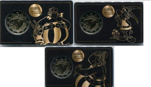 3 x coincard 2 euro Asterix Obelix Idefix Frankrijk 2019 set, Postzegels en Munten, Munten | Europa | Euromunten, Setje, 2 euro