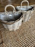 2 rieten manden voor planten, Huis en Inrichting, Woonaccessoires | Schalen en Manden, Ophalen of Verzenden, Zo goed als nieuw