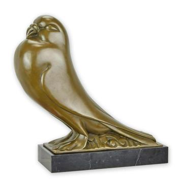 Art Deco Grote Prachtig Bronzen Beeld van een Duif  beschikbaar voor biedingen