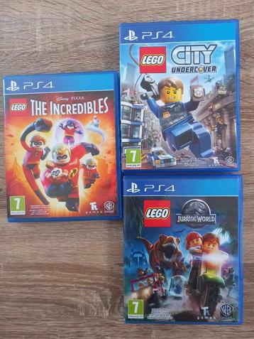  Lot de 3 jeux PS4 - LEGO / Aventure - Très bon état !  beschikbaar voor biedingen