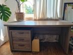 Bureau Beige/grijs hout, Huis en Inrichting, Bureaus, Ophalen, Zo goed als nieuw, Bureau