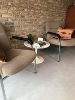 2 vintage bouclé zeteltjes fauteuils stoelen, Huis en Inrichting, Fauteuils, Ophalen, Gebruikt, Stof