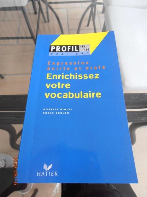 Livre "Enrichissez votre vocabulaire"/Profil pratique/HATIER, Livres, Livres scolaires, Comme neuf, Français, Autres niveaux, Enlèvement ou Envoi
