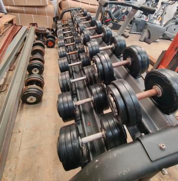 Dumbbels rubber en metaal, Ophalen, Gebruikt, Kunststof
