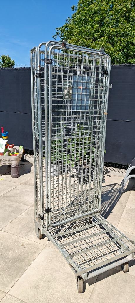 Rolcontainer 90x70x190 cm 5-heks met nestbare A-frame, Doe-het-zelf en Bouw, Containers, Ophalen